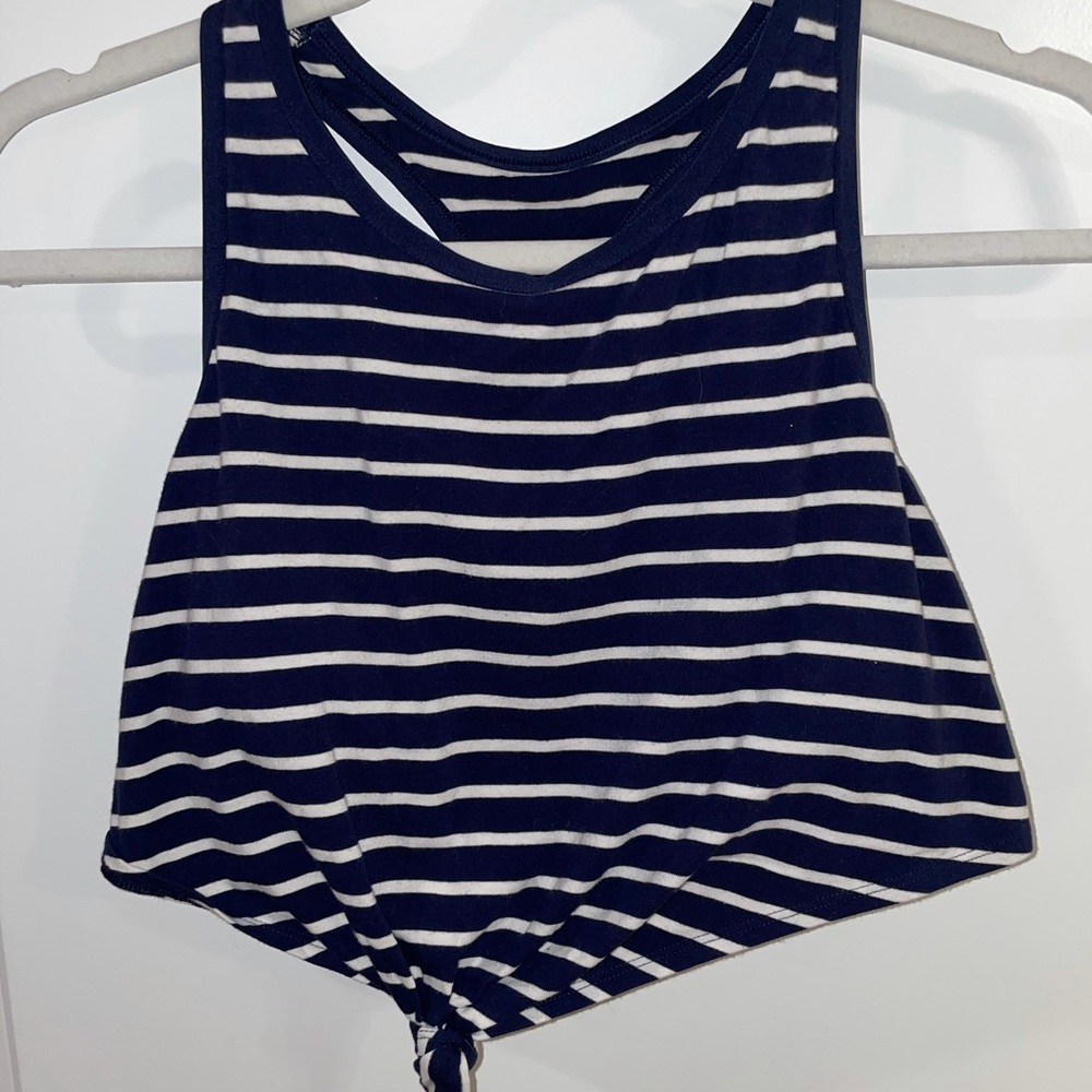 Striped cropped tank